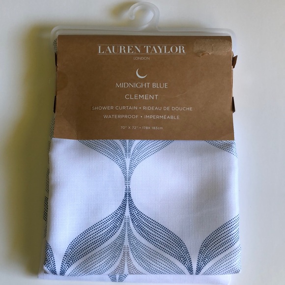 lauren taylor Other - NWT Lauren Taylor London Midnight Blue Clement shower curtain